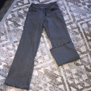 Cowgirl tuff black and white striped pants